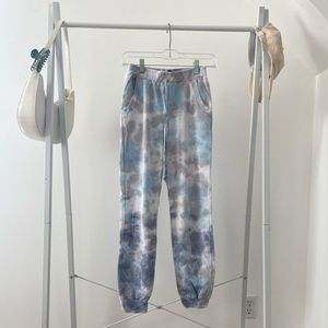 Lulu’s Baby Blue/White Tye Dye Joggers